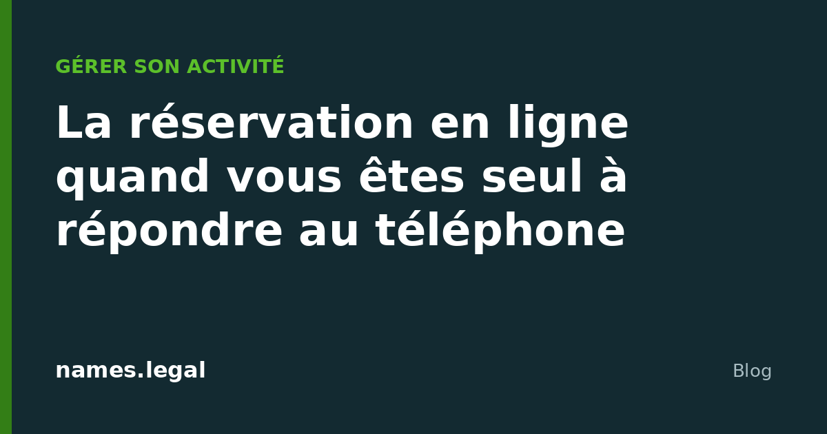 La reserva en línea cuando estás solo para coger el teléfono